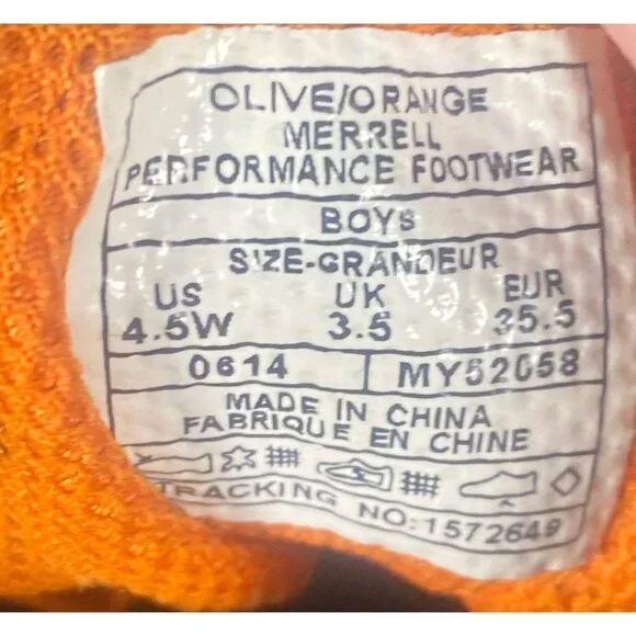 Merrell Chameleon Mid Lace WTPF Hiking Shoes Boy’s Size 4.5W US - Picture 8 of 10